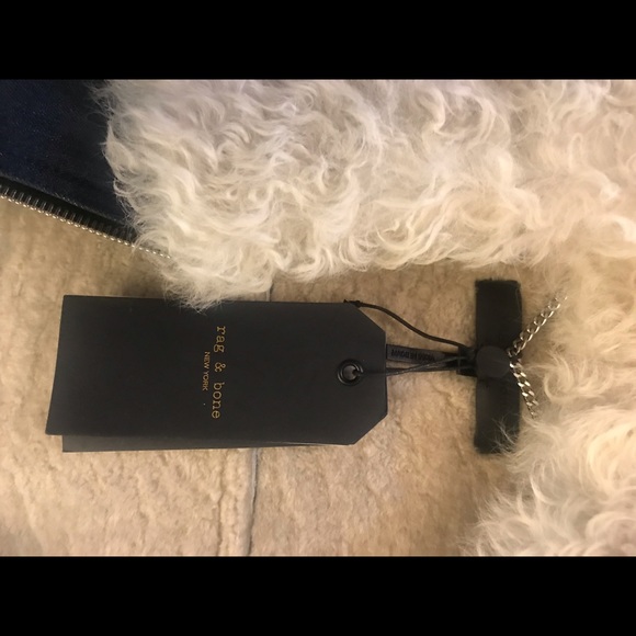 Rag and Bone Denim Shearling Jacket Size Medium - Picture 4 of 6